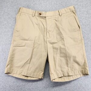 Peter Millar Shorts Mens 35 Beige Tan Lightweight Twill Pima Performance MS17B32